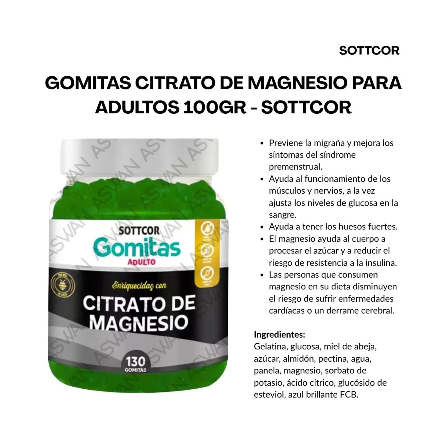 Gomitas Adultos Citrato De Magnesio