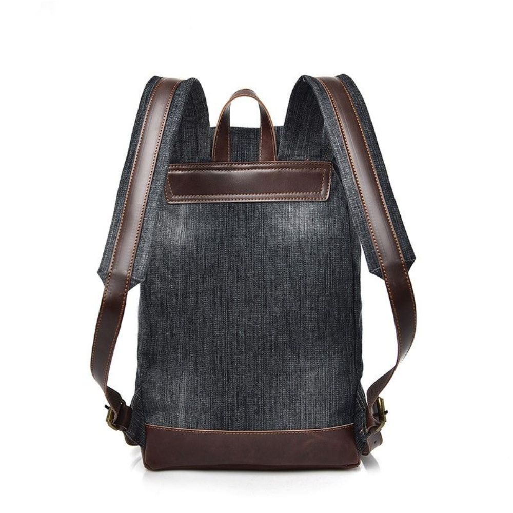Mochila Unisex Denim Urbano Con Hebillas