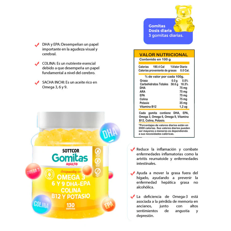 Gomitas De Omega 3 Adultos