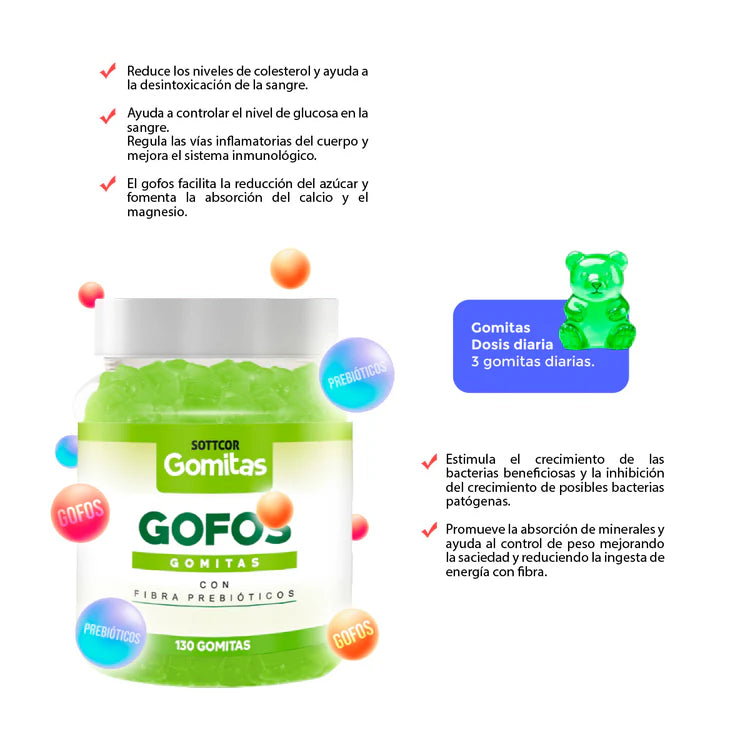 Gomitas Gofo Fibra Prebioticos Sottcor