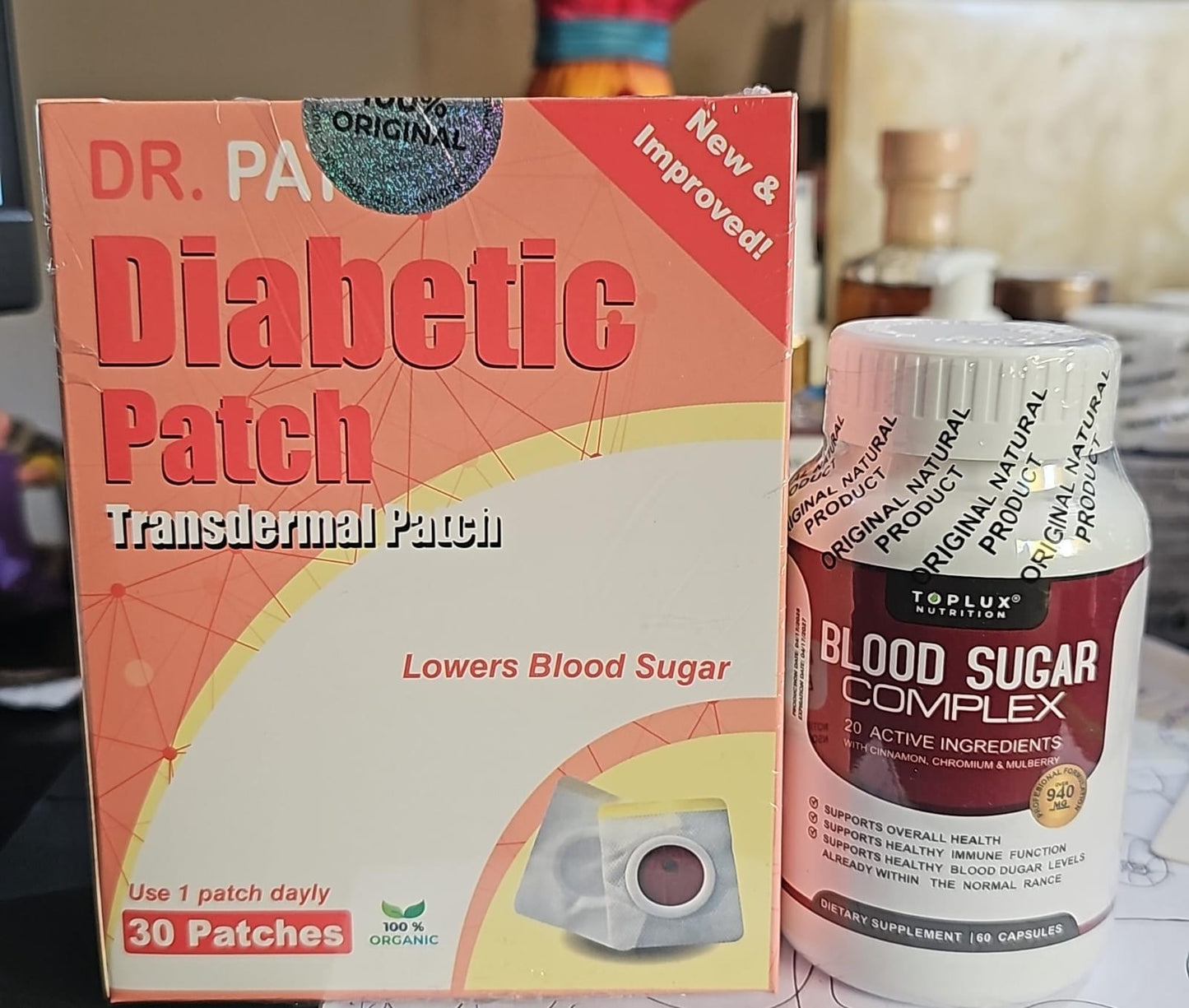 Pack Control Glucosa 30 Días - 30 Parches + 60 Cápsulas