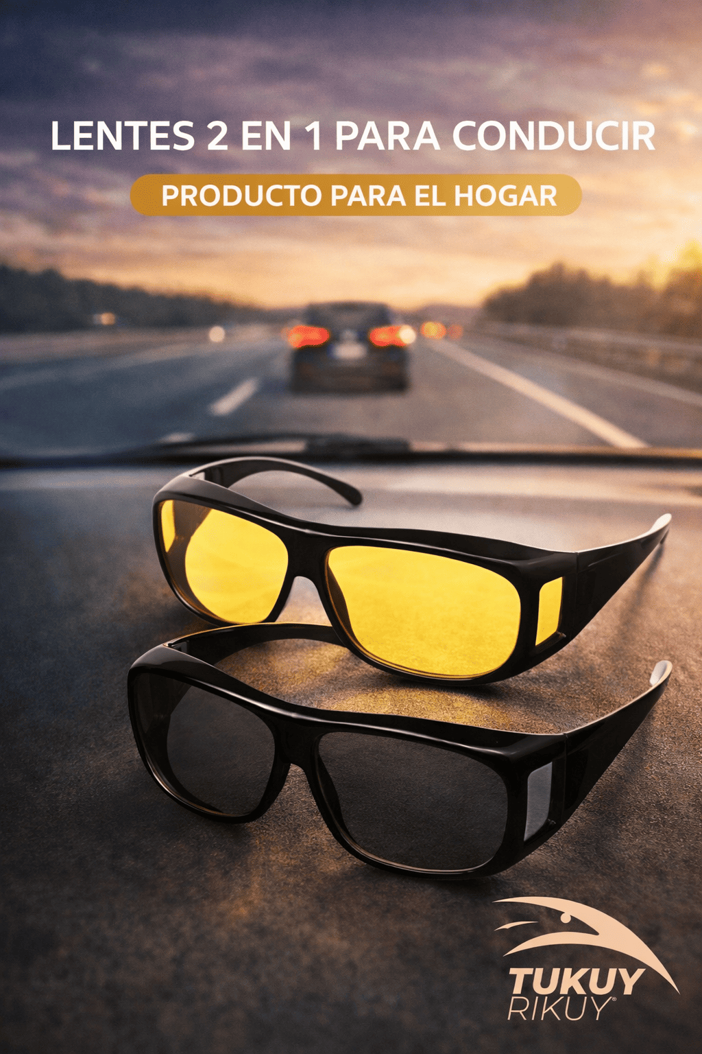 Lentes 2 En 1 Para Conducir Vision Dia