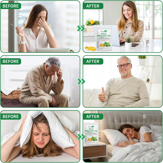 Aceite De Orégano + Black seed oil 90 softgels