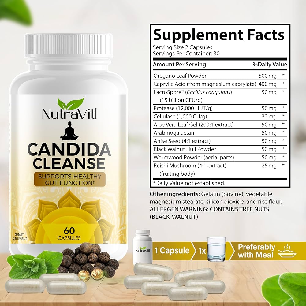 Candida Cleanse 60 Capsulas Premium