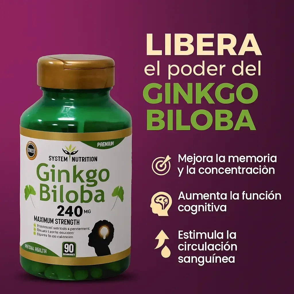 Ginkgo Biloba 240 Mg 90 Capsulas System Nutrition