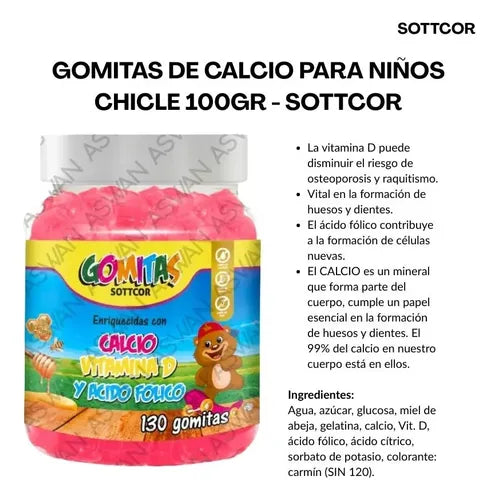 Gomitas Para Ninos Calcio Sottcor